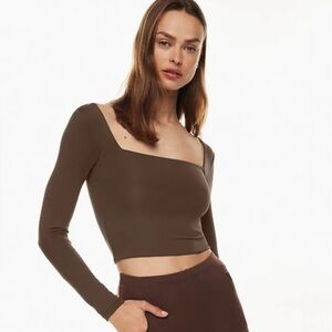 Aritzia Contour Squareneck Longsleeve Top